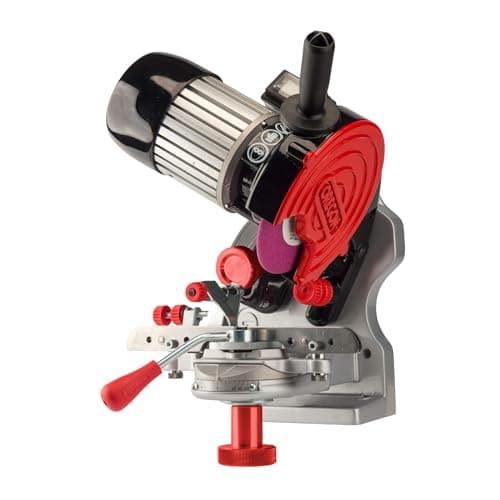 Image of Oregon Professional Chainsaw Sharpening Device, Compact 230-Volt Bench Grinder, Universal Chain Saw Sharpener, Electric, for All Chainsaw Chains (410-230)