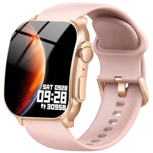 Image of Smart Watch for Women Answer/Make Call, 2.01" AMOLED Curved Screen Fitness Watch with 110+ Sport Modes, 2026 Smartwatch with Heart Rate/Sleep/Stress Monitor, IP68 Activity Tracker for Android iOS/Pink