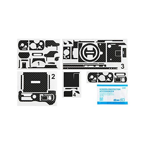 Image of KIWIFOTOS Carbon Fiber Camera Body Skin Sticker Protective Wrap Cover for Panasonic DC-G100 / G110, 3M Anti-Scratch Stickers Decals DSLR Camera Body Skin Film Protector Shield