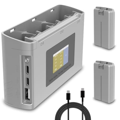 Image of Mini 4K/2/SE Battery 2 Pack with Charging Hub, 2400mAh 31Mins Max Flight Time Intelligent Battery for DJI Mini 2 SE/4K Drone, LCD Display Two-Way Charging Hub