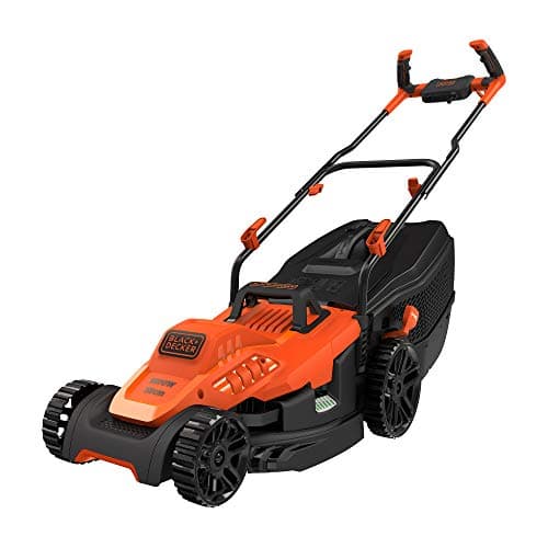 Image of Black + Decker bemw471bh-qs Lawnmower Wired 6 Heights, 1600 Watt, Orange, 38 Cm