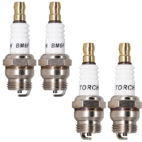 Image of TORCH 4pcs BM6F Spark Plug Repalce for Cham pion DJ8J DJ7J 847 850 Spark Plug, for NGK BM6F, 794-00050, 794-00055A, for HS8E, WAK145T3, for T20M-U, for MEGA-FIRE SE-J8D, for CS44TA CS45T, OEM