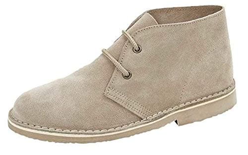 Image of Ladies 2 Eyelet Suede Desert Boots, 6 UK, Taupe