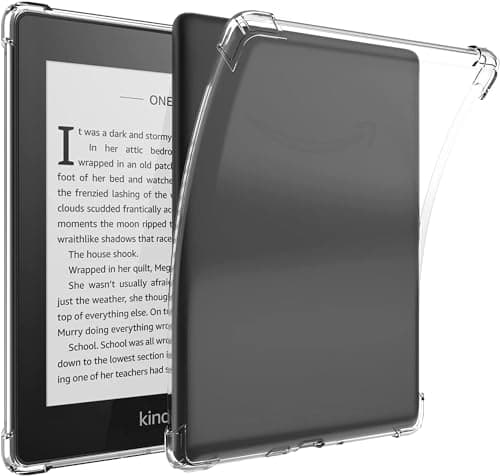 Image of Clear Case for 6" Kindle 10th Generation 2019 Release(NOT Fit Kindle Paperwhite), [Lightweight] Slim Thin Silicone Protective Back Cover Skin Bumper for Kindle 10th Gen 2019 (Transparent)
