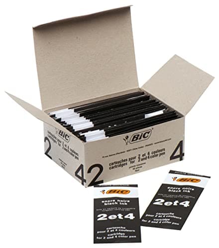 Image of BIC 2 or 4 Colour Pen Refills - Black (Box of 50)
