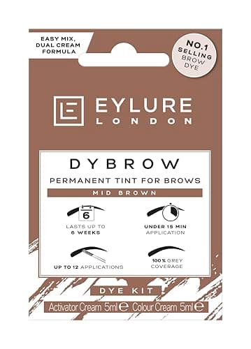 Image of Eylure Dybrow Dye Kit - Mid Brown