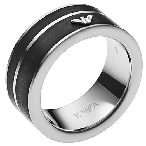 Image of Emporio Armani Ring for Men , 9/10/11/11.5mm Silver Stainless Steel Ring, EGS2032040