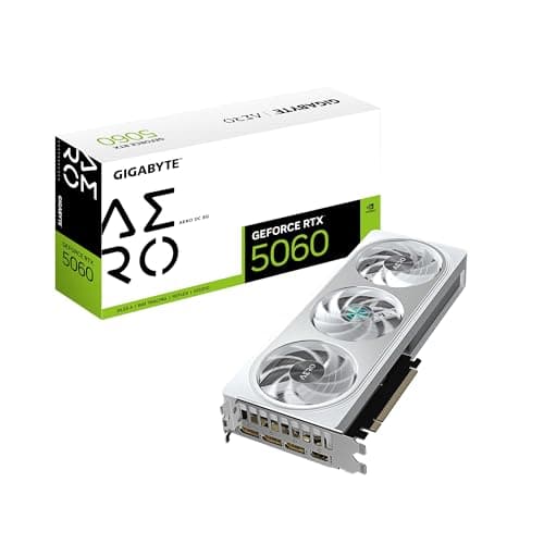 Image of GIGABYTE GeForce RTX 5060 AERO OC 8G Graphics Card, 8GB 128-bit GDDR7, PCIe 5.0, WINDFORCE Cooling System, GV-N5060AERO OC-8GD Video Card