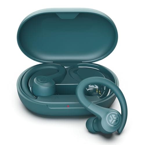 Image of JLab Go Air Sport+ Running Headphones - True Wireless Headphones Bluetooth, Hook Over Ear Earbuds for Sports & Gym, 35+ H Playtime In Ear Buds, IP55 Sweat-Resistant, Be Aware Mode, Teal