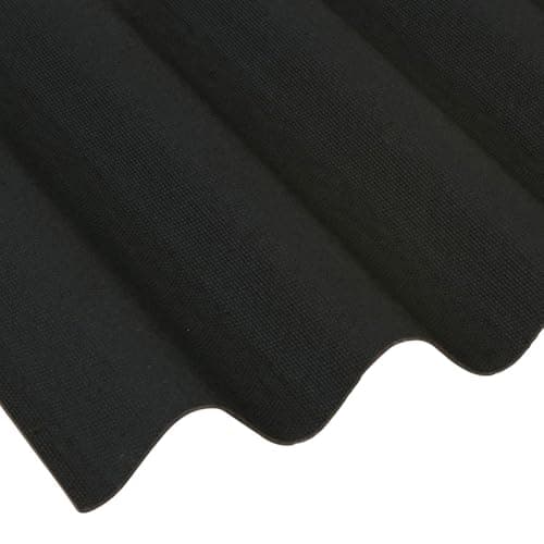 Image of Black Corrugated Bitumen Roofing Sheet 950mm x 2000mm – 2.6mm Thick Waterproof Roof Panel for Sheds, Garages & Industrial Roofing