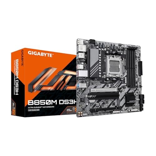 Image of GIGABYTE B850M DS3H AMD AM5 LGA 1718 Motherboard, mATX, DDR5, 2X M.2, PCIe 5.0, USB-C, 2.5GbE LAN, EZ-Latch, 5-Year Warranty