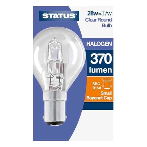 Image of 10 X Halogen Energy Saving 28W = 37W SBC B15 Small Bayonet Cap Golf Ball Lamps/Traditional Style Light Bulbs