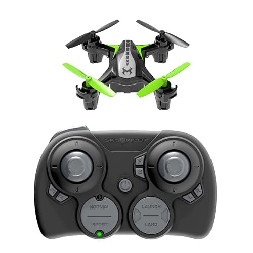 Image of Sky Viper Dash Nano Drone Black/Green, 2 x 2 x 0.7 Inches