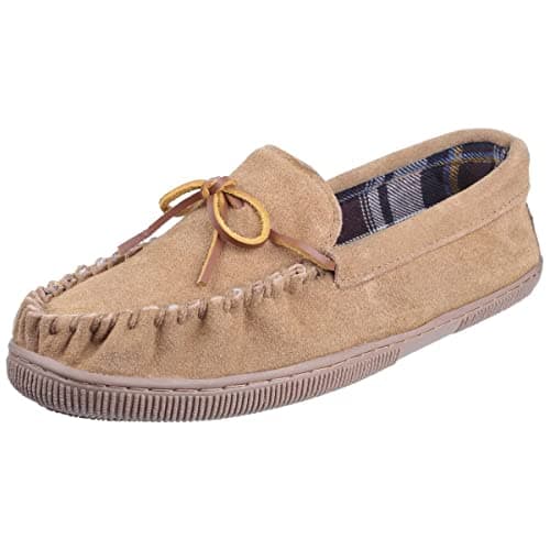 Image of Cotswold Alberta Moccasin Slipper Male Beige Size 8
