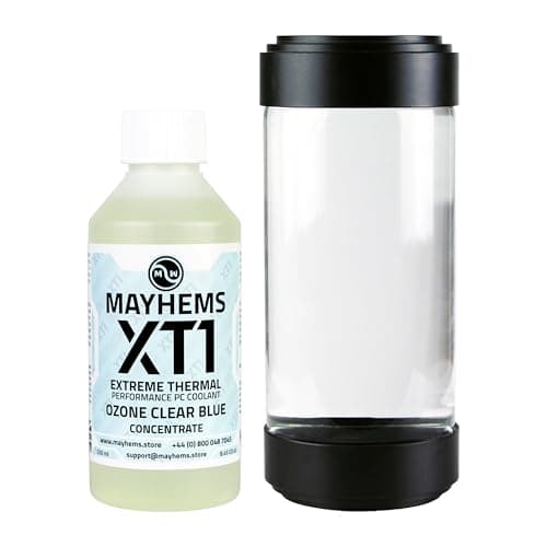 Image of Mayhems - XT1 Concentrate PC Coolant - Computer Water Cooling Fluid - Liquid Cooling, Thermal Performance Series, UV Fluorescent Blue, 250 ml, Ozone Clear Blue