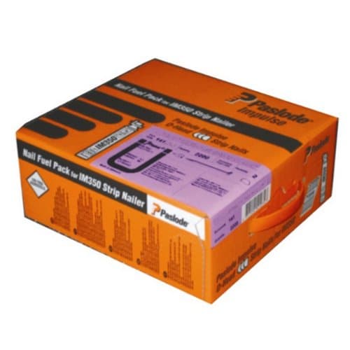 Image of Paslode 3.1 x 75mm IM350 Ring Nails Galv-Plus® Finish Box of 2200 + 2 Fuel Cells