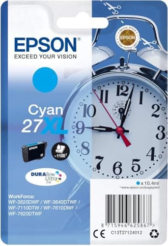 Image of Epson C13T27124012 - SGLPCK CYAN DURABRITEULTRAINK - 27XL INKCARTRIDGE IN RS BLI PCK