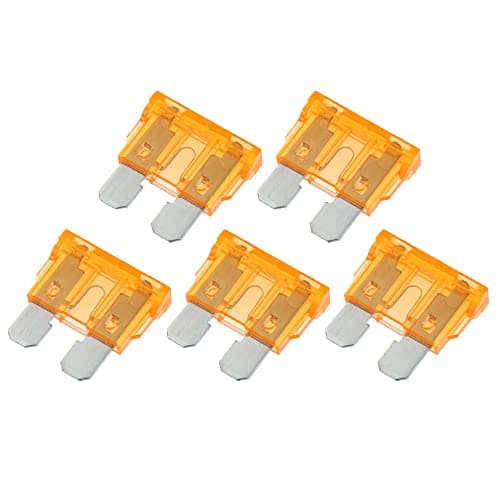 Image of X AUTOHAUX 5pcs Blade Style Fuses 5A Blade Style Fuses for Car Boat Orange