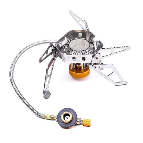 Image of Fire-Maple FMS-125 Portable Camping Gas Stove | 3240W Mini Foldable Backpacking Cooking Burner with Piezo Ignition | Bushcraft Traveling Trekking Outdoors