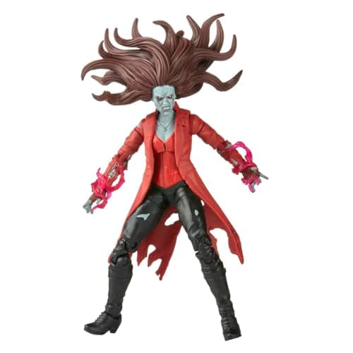 Image of Hasbro Marvel Legends Series MCU Disney Plus Zombie Scarlet Witch Marvel Action Figure, 2 Accessories and 1 Build-A-Figure Part, Multicolor (F3703)