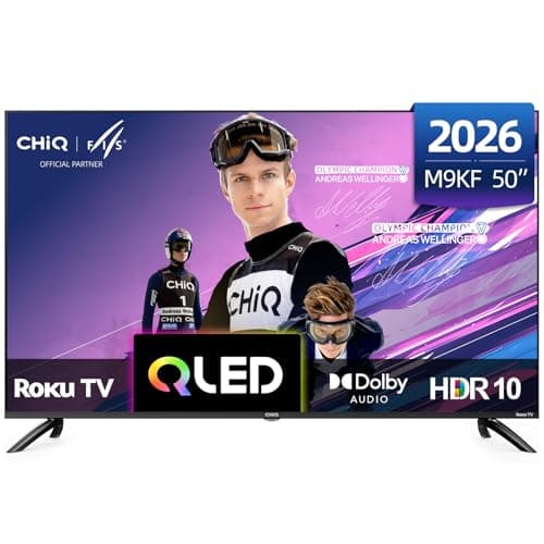 Image of CHiQ U50QM9KF 50 inch Smart QLED Roku TV, 4k UHD, HDR10 HLG, Dolby Audio, Works with Alexa, DVB-T/T2, Support Apple Air-Play, Google Assistant, Prime Video, HDMI2.1, USB2.0