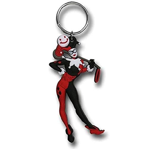 Image of DC Comics Soft Touch PVC Key Ring: Harley Quinn