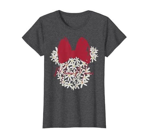 Image of Disney Mickey And Friends Minnie Mouse Daisy Fill T-Shirt, Women, Dark Heather Grey, 3X-Large