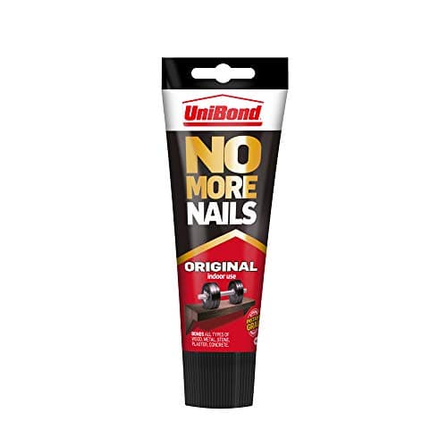 Image of UniBond No More Nails Original, Heavy-Duty Mounting Adhesive, No Nails Strong Glue for Wood, Ceramic, Metal & More, White Instant Grab Adhesive, 1 x 234g Tube