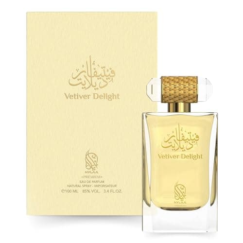 Image of Vetiver Delight Eau De Parfum 100ml by Nylaa - Unisex Fragrance with Bergamot Cypress Vetiver Musk Cashmere Wood Sandalwood Amber Aroma