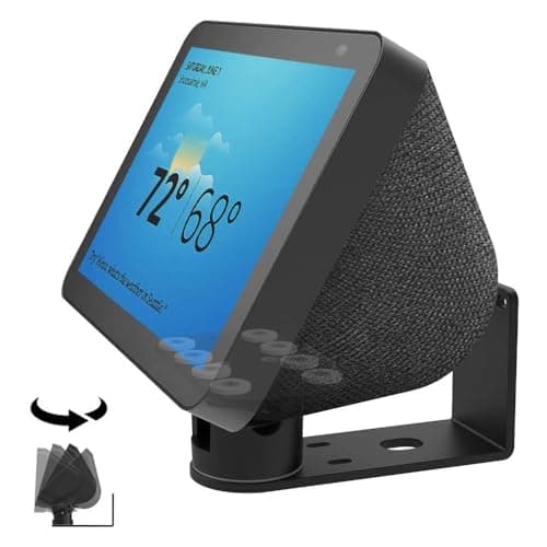 Image of ATOPCAENRT Wall Mount Stand Echo Show 8 (2nd Gen, 2021 Release and 1st Gen, 2019 Release) Aluminum Swivel Stand, Stand for Amazon Echo Show 8 & Echo Show 5 Black 13-01SX
