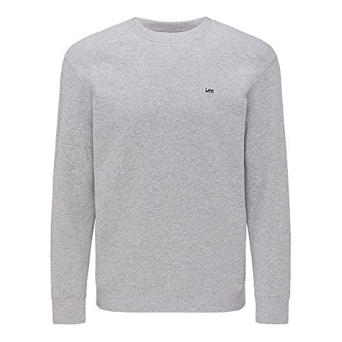 Image of Lee Men's Plain Crew Sweatshirt, Grey (Grey Mele Mp), L