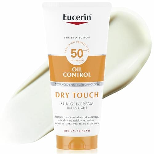 Image of Eucerin Sun Body Oil Control Gel-Cream SPF 50+ 200ml, Ultra-Light Dry Touch Gel Sun Cream for Oily Skin, Fast-Drying Sunscreen with Oil Control Technology, Water-Resistant