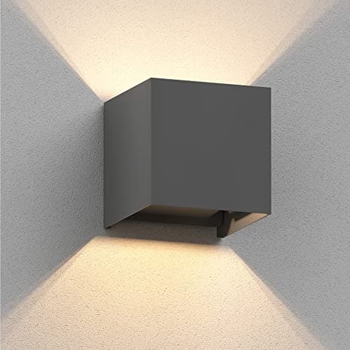 Image of ledscom.de Wall Light CUBEL for Outdoors, IP65, up/Downlight, Anthracite matt, Square, 1x G9 max. 10W