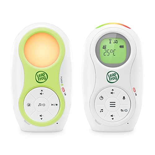 Image of LeapFrog LF80 Digital Audio Baby Monitor,Long Range up to 460 Meters, Baby Monitor with Night Light,Temperature Sensor, Soothing Lullabies,Two-Way Intercom, Feeding Reminder,3-Level Sound Indicator