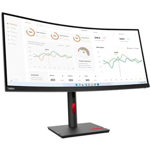 Image of Lenovo ThinkVision T34w-30 86.4 cm (34 inches) 3440 x 1440 Pixels Wide, W128428055 (34) 3440 x 1440 Pixels Wide Quad HD LED Black