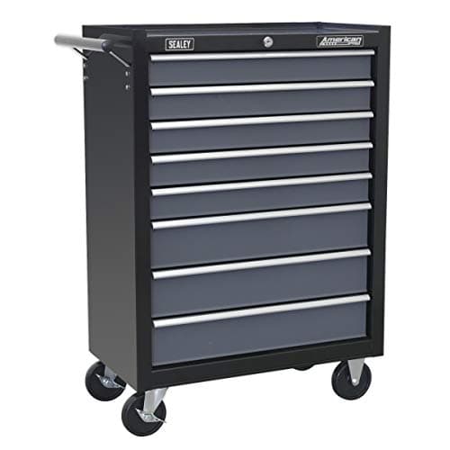 Image of Sealey Ap3508Tb Rollcab 8 Drawer With Ball Bearing Runners - Black/Grey