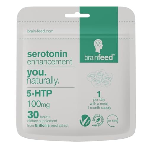 Image of 5 HTP Supplement high Strength | 30 x 5HTP 100mg Capsules - 1 A Day | Natural Serotonin Supplements from Griffonia Seed Extract | UK Manufactured | 1-Month Supply