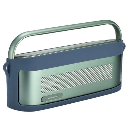 Image of Silicone Cover Skin for Anker Soundcore Motion X600 Bluetooth Speaker Shockproof Travel Carrying Strap Protective Cover with Shoulder Strap (Blue)