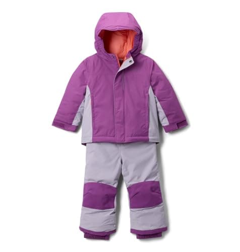 Image of Columbia Youth Toddler Buga 3 Set, Snowsuit Ski Jacket and Pants Set, Razzle/Lavender Pearl, 4T (4 years)