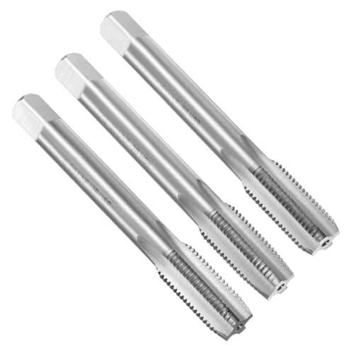 Image of sourcing map 3pcs Hand Tap Set, 7/16"-20 UNF Taper/Plug/Bottom Thread Screw Taps, High Speed Steel Left Hand Threading Tapping Tool Kit