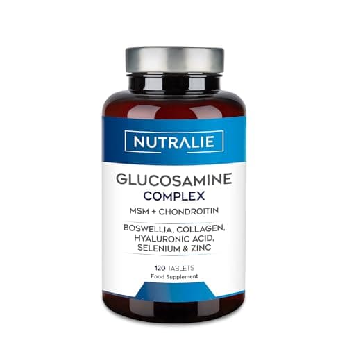 Image of Glucosamine and Chondroitin MSM, Collagen, Hyaluronic Acid, Boswellia, Selenium and Zinc - 120 Tablets Glucosamine Complex Nutralie