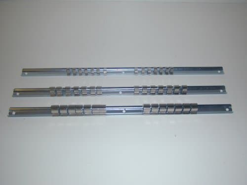 Image of 3 Piece Socket Rail Set Ideal for 1/2 3/8 1/4" SOCKETS