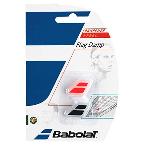 Image of BABOLAT FLAG DAMP X 2 Vibration dampener - Black - (noir rouge fluo), UNIQ