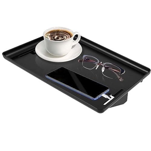 Image of Bedside Shelf for Bed Bedside Storage Tray Heavy-Duty Detachable Bed Shelf Clip On Nightstand Tray Multifunctional Dorm Room Table Caddy Space Saving for Bedroom Dorm 32x23.3x5.3cm(Black)