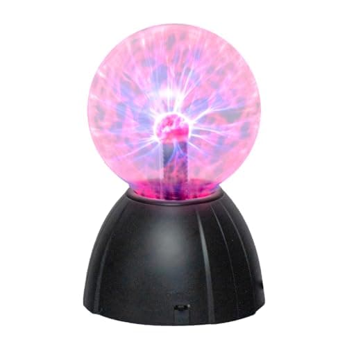 Image of Global Gizmos 48929 5 Inch Mega Plasma Ball/Touch & Sound Activated/Multi-Coloured Lightning Display/Orb Night Light/USB Powered