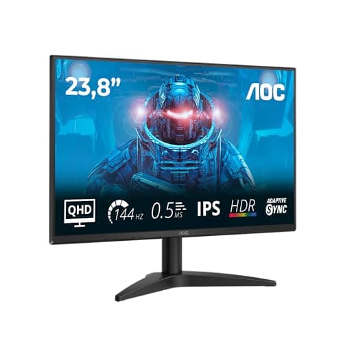 Image of AOC Q24B36X 23.8 inch WQHD Monitor 144Hz, IPS Panel, 0.5ms MPRT, Adaptive Sync, HDR10, (2560x1440 HDMI 1x 2.0 DP 1.4) Black