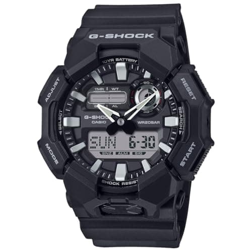 Image of Casio G-Shock GA-010-1AER Analogue Digital Shock Resistant Water Resistant Black Watch, Black