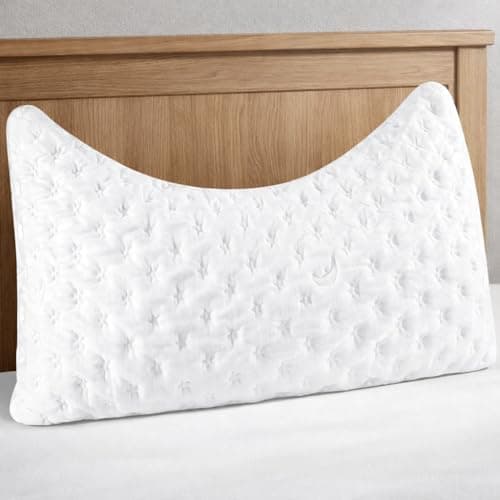 Image of SKYNY Cooling Memory Foam Pillow for Sleeping, Adjustable Shredded Memory Foam Filling for Custom Loft, Designed for Side Sleepers with Neck & Shoulder Support, Breathable Washable Cover