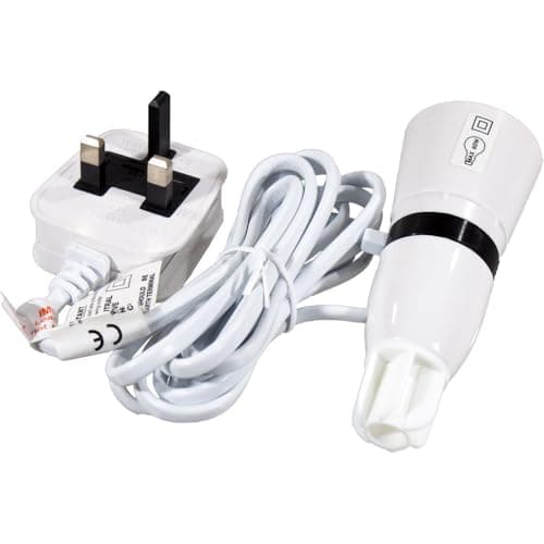 Image of BC | B22 | Bayonet Cap Switched Lampholder Bottle Adaptor with Lead and UK Plugtop (White)