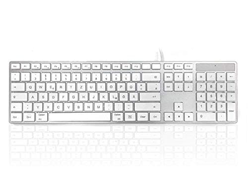 Image of Accuratus 301 MAC GERMAN - USB Full Size Apple Mac Multimedia Keyboard with Square Keys